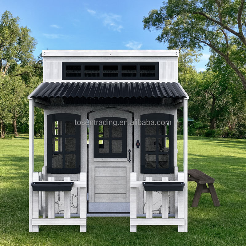 Wholesale Tosen Chinese Cedar Wooden Children's Outdoor Mushroom Playhouse For Kids 3-12 Years Educational Playground