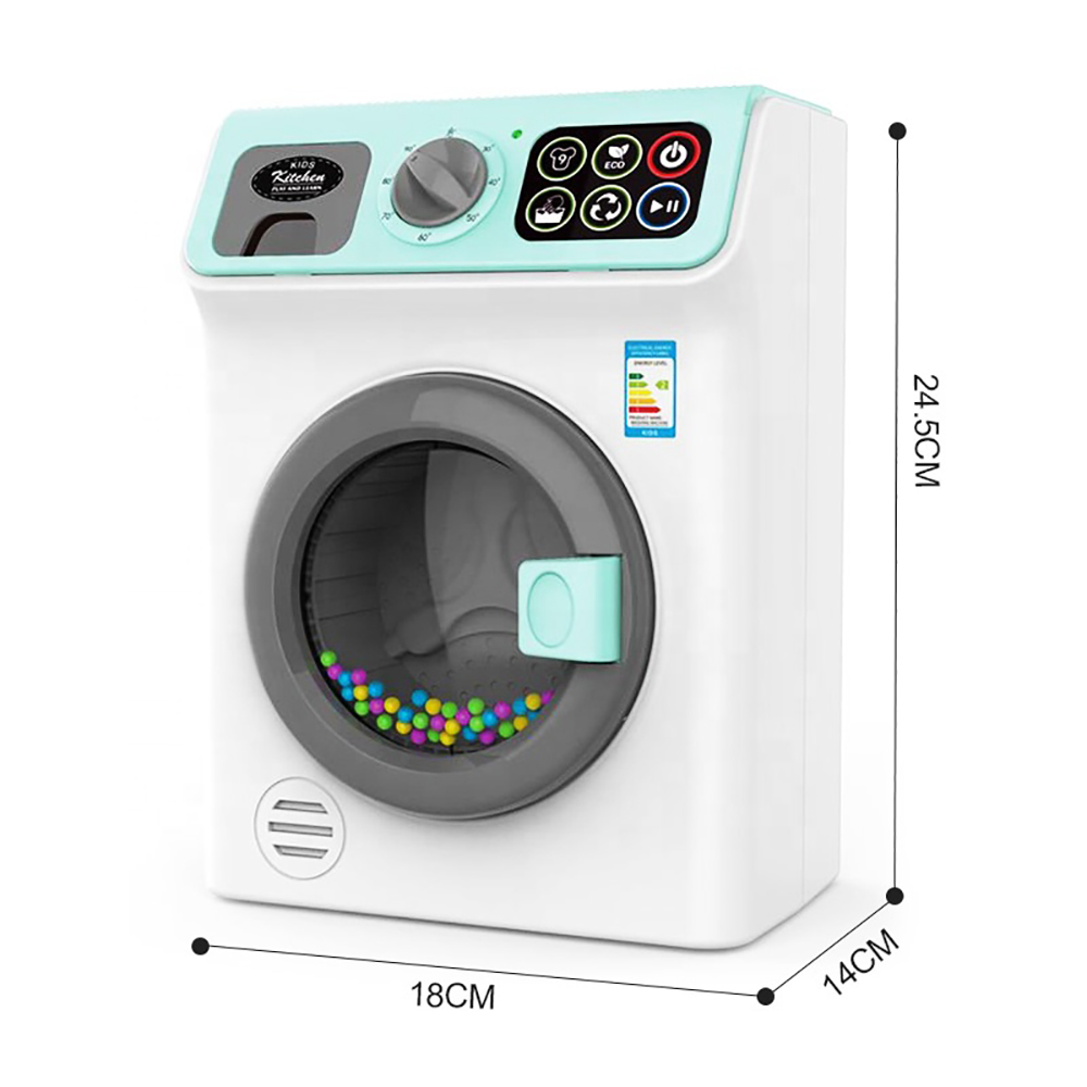 MILI Children's Kitchen Toys Sets Laundry Realistic Household Appliances Simulation Pretend Play Drum Mini Washing Machine Toys