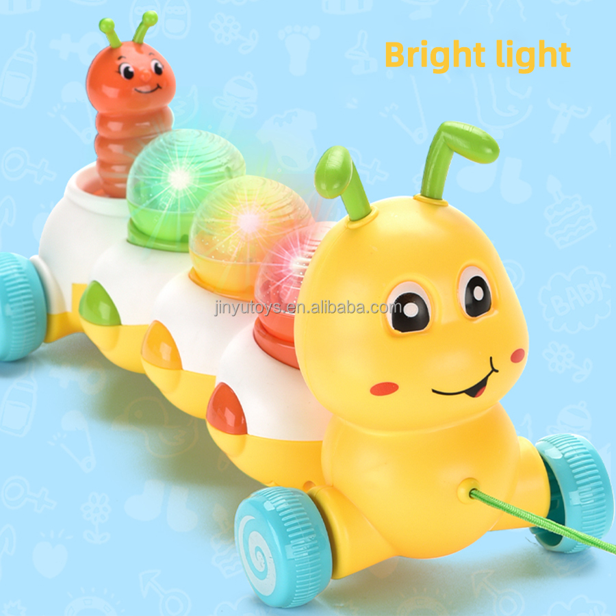 Baby Funny Animal Educational Baby Toys Electric Walking Animal Insect Pull Line Toys for Toddler With Light and Music