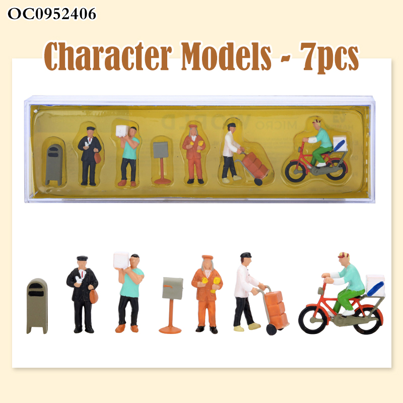 7pcs Pretend Play Transport Personnel Figure Model Dolls Career Toys for Kids