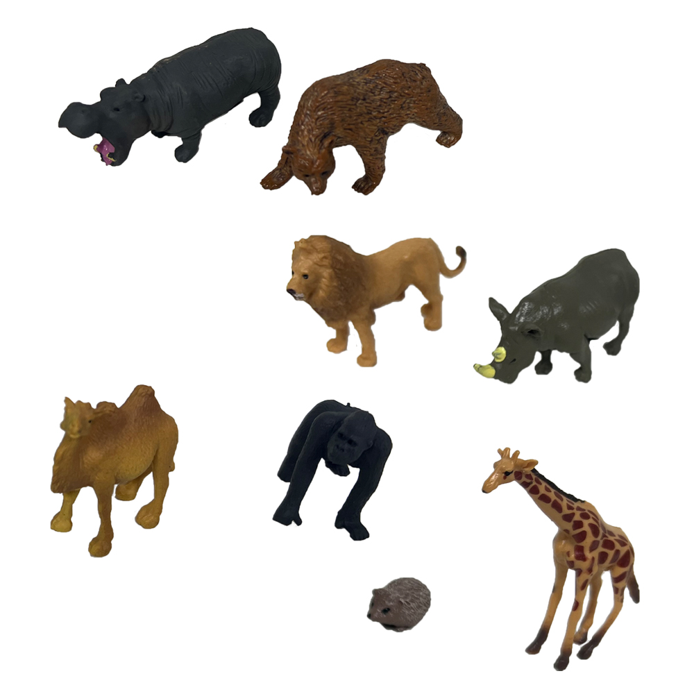 Latest Mini Suitcase Animals Figures Toys Realistic Jumbo Wild Zoo Animals Figurines Plastic Animals Play Set for Kids Toddlers