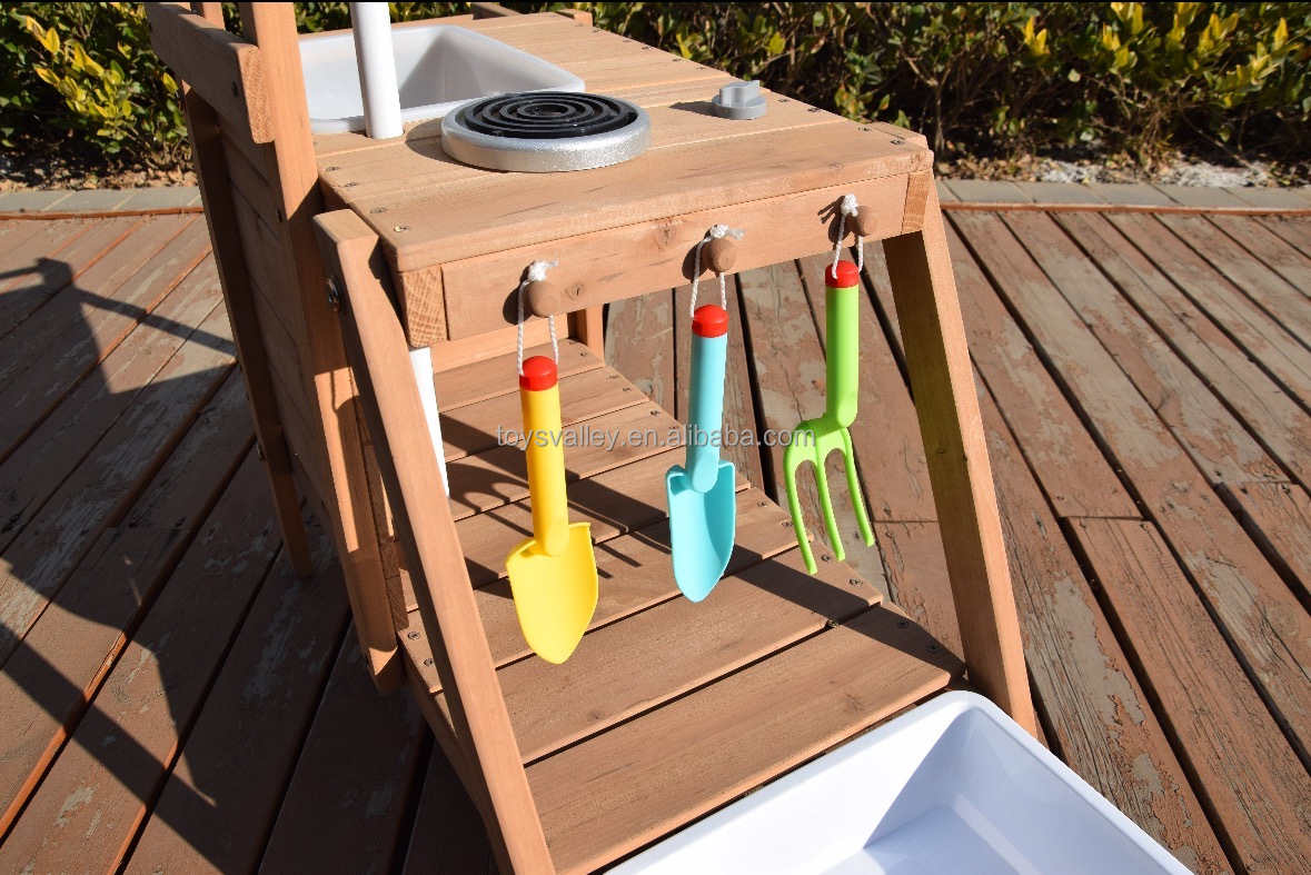 Educational Wooden Kitchen Set Kids Pretend Play Toy with Cooking Tool