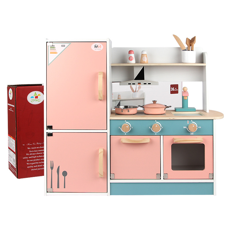 Hot Sale Children's Kitchens Cooking Toy of Pre-School Education Wooden Kitchen Set for Kids