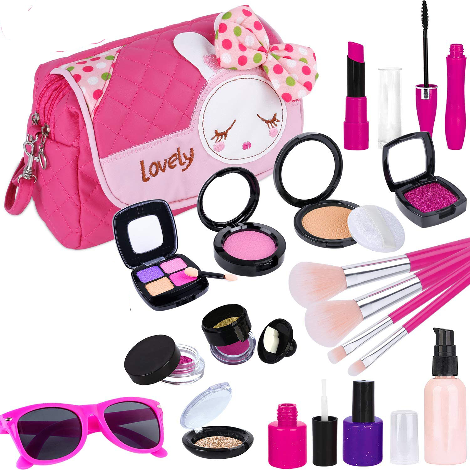 Factory Hot Non-toxic Fashion Girl Kids Pretend Play Game Beauty Cosmetic Toy Kits Not Real Toddlers Makeup Tools Sets