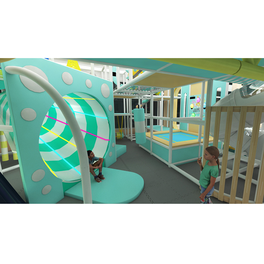 Kids Commercial Adventure Play Park Indoor Games with LED Horn Slide Climbing Eco-friendly Customized Color