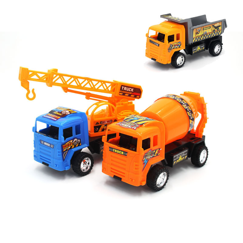 Construction Trucks Toys Set Kids Toy Vehicles Excavator Road Roller Mixer Truck Pull Back Car Toy