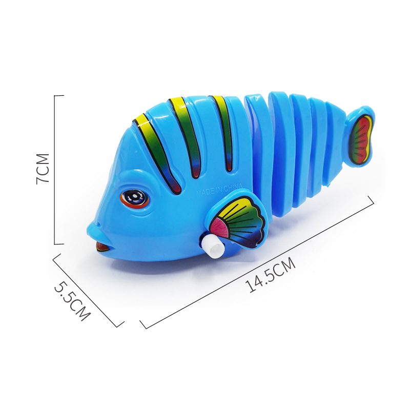 Hot Selling Automatic Swing Fish Interactive Cartoon Funny Cat Pet Clockwork Wind up Plastic Educational Kids Toys