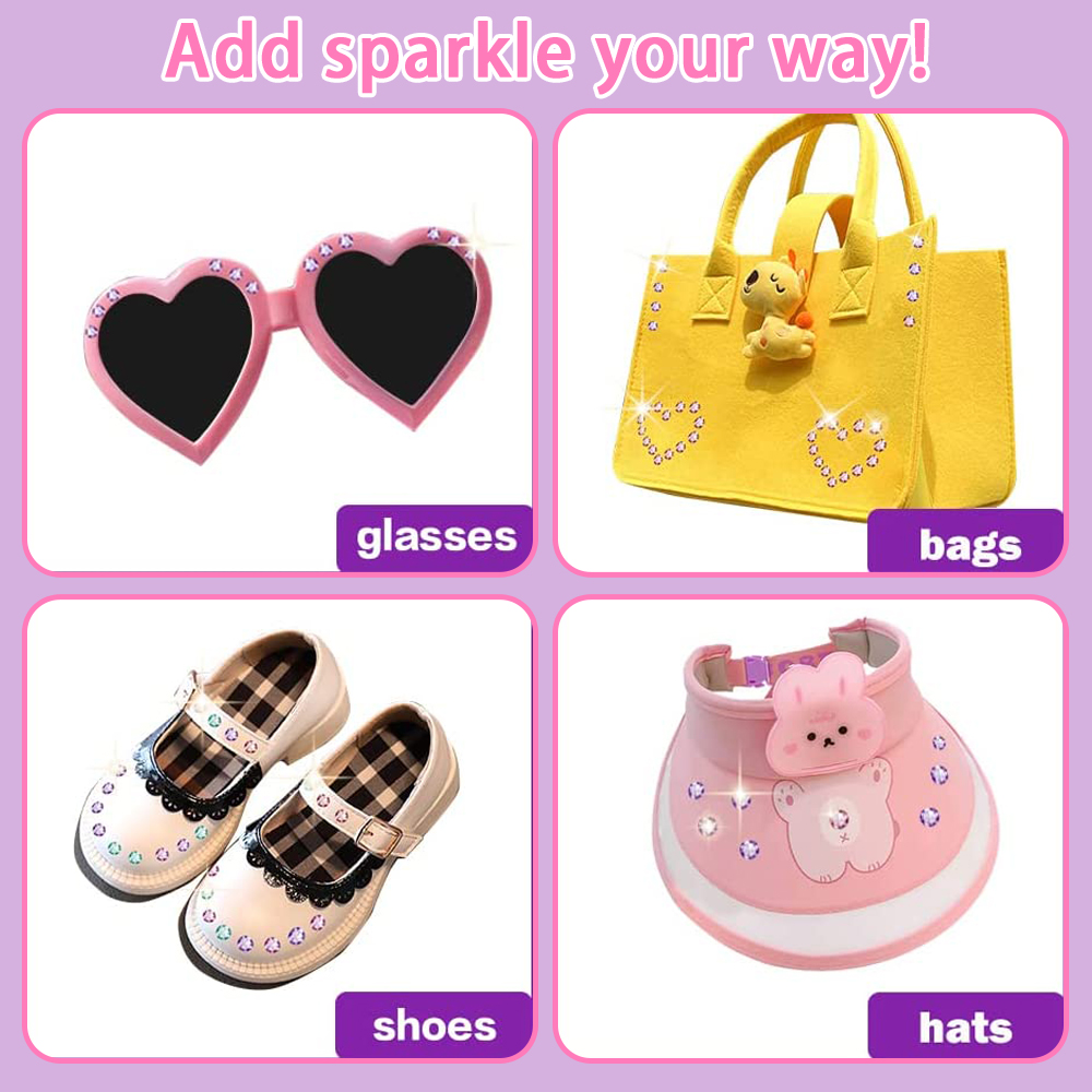 TOMMABO New Style DIY Bling Girl Beauty Fashion Pretend Play Makeup Hair Sequins Set Jewelry Making Toys for Girls
