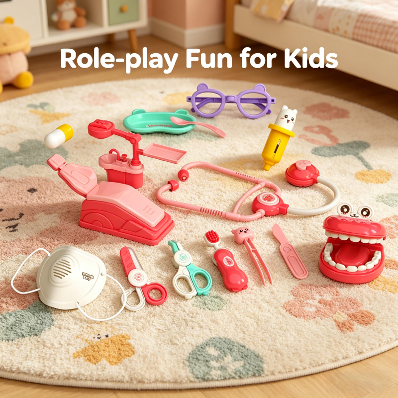 Lucky Toys New Arrival Little Doctor Plastic Compact Play Set 14PCS Group Safe&Fun Role Play Share with Friend
