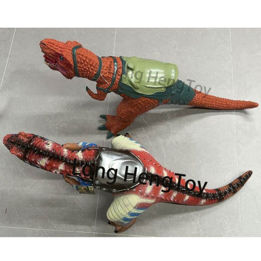 100CM Large Triceratops Tyrannosaurus Rex Dinosaur PVC Silicone Mountable Saddle Ride-On Educational 1:18 Scale Model Toy