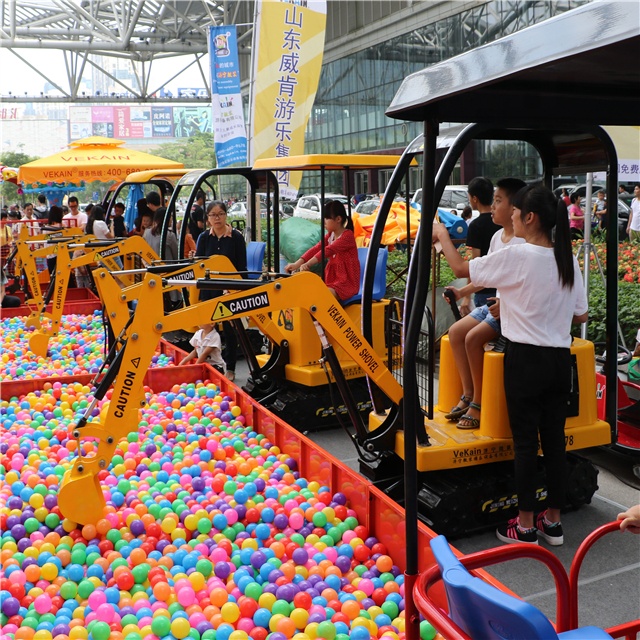China Supplier VEKAIN Kids Mini Electric Kids Excavator Rides Amusement Park Rides Kids Toy Games Electric Mini Excavator
