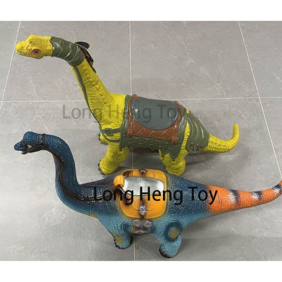 100CM Large Triceratops Tyrannosaurus Rex Dinosaur PVC Silicone Mountable Saddle Ride-On Educational 1:18 Scale Model Toy