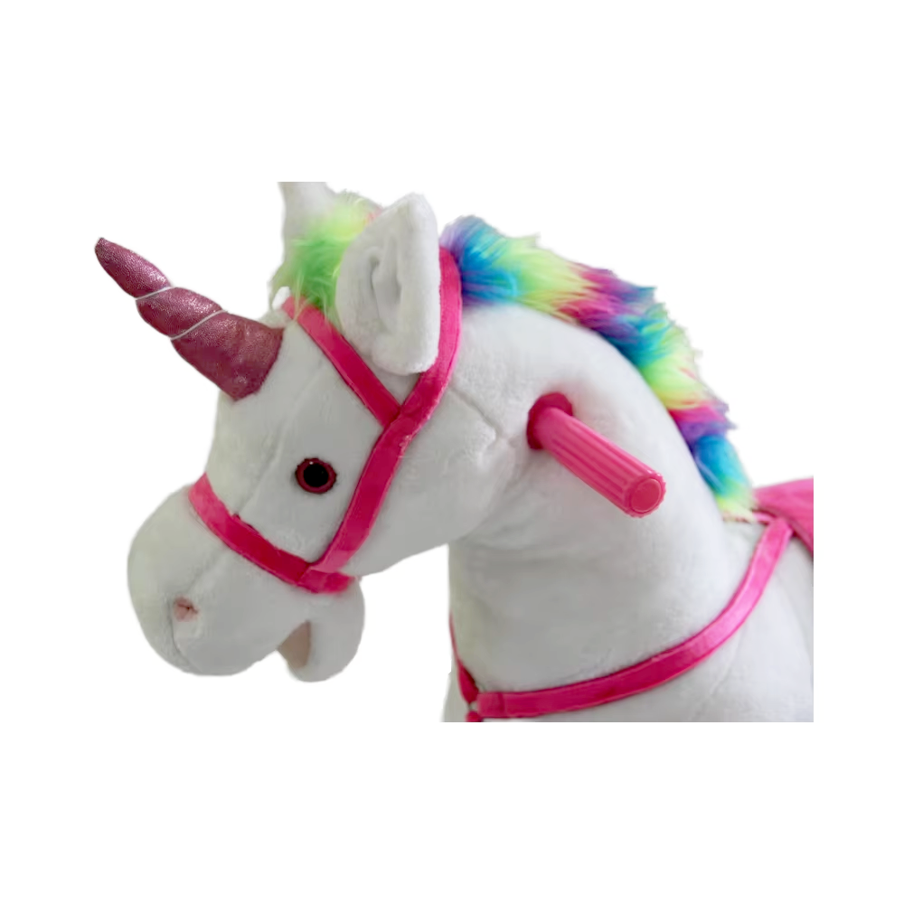 Children's Rocking Horse Unicorn Toy Plush Ride-On Animal Toy