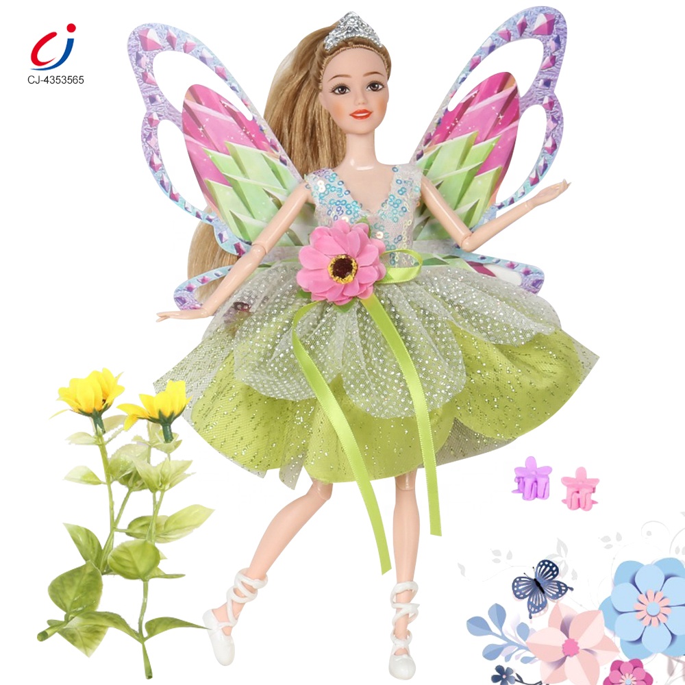 Chengji Ball Jointed Doll 11.5-inch Cute Plastic Princess Beauty Sweet Girl Pretend Play Kids Fashion Dancing Elf Emily Doll