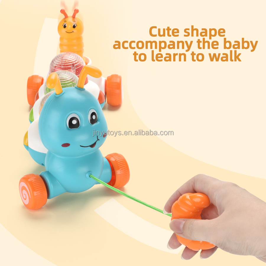 Baby Funny Animal Educational Baby Toys Electric Walking Animal Insect Pull Line Toys for Toddler With Light and Music