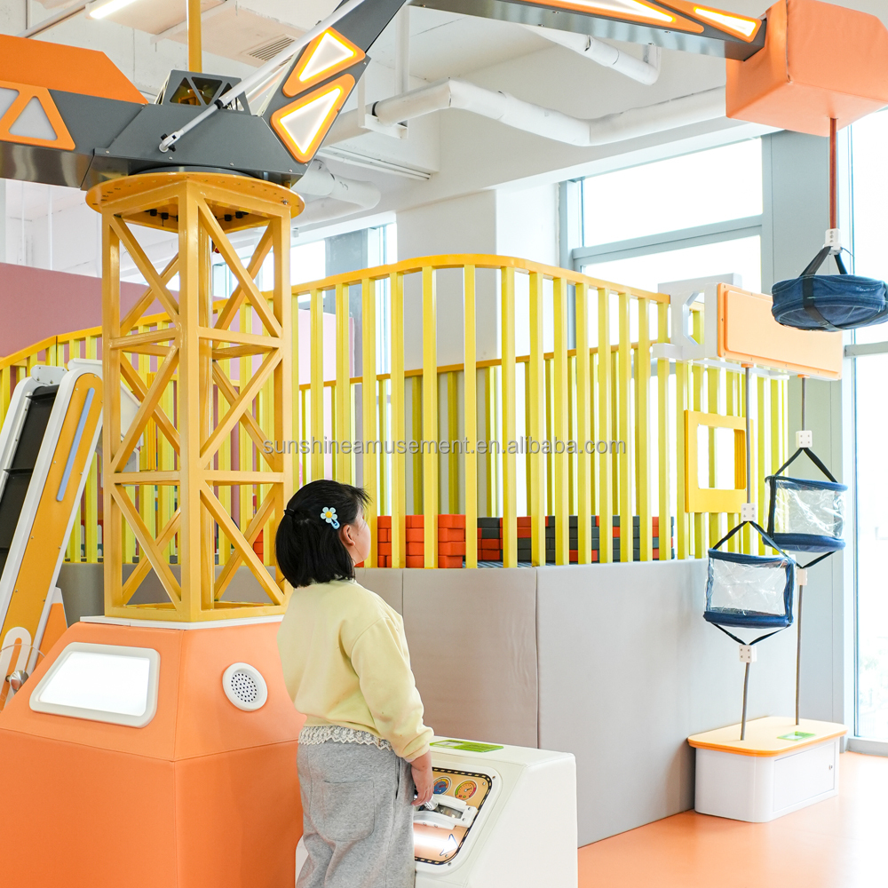 Construction Site Theme Pretend Builder Game House Soft Indoor Playground Equipment Kids Role Play