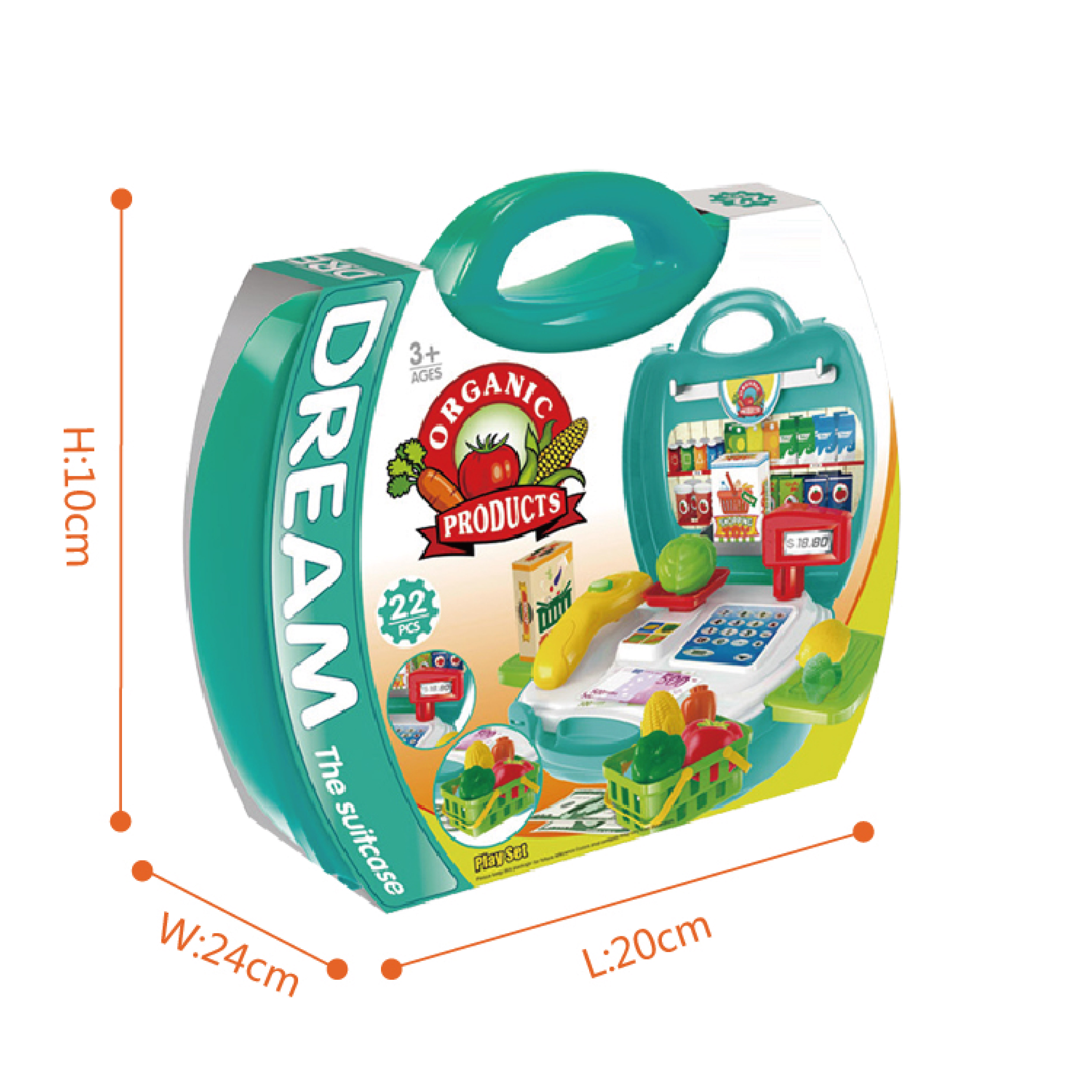 Ce Certified Fashion Eco-friendly Non-toxic Super Market Fruit and Vegetable Educational Pretend Play Toy Kids Plastic Toy/
