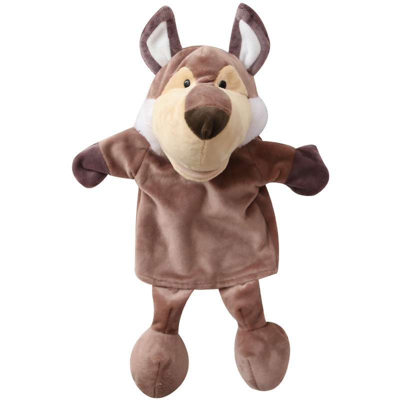 New Animal Finger Puppet Large Plush Animal Hand Puppet Children's Toys Monkey Cow Duck Elephant Role Play Toy