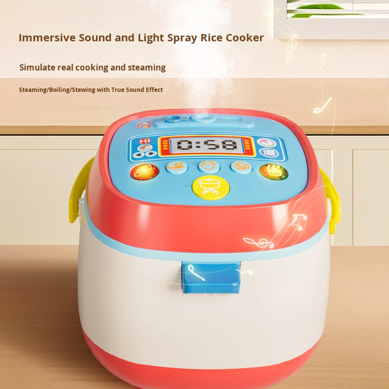 YD TOYS Mini Safe ABS Plastic Modern Kitchen Children's Doll House Toy Set Simulation Unisex Rice Cooker Cookware 4-6 Years Old