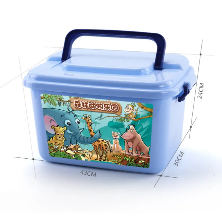 Hot Selling Safari Dinosaur Toy Set Children's Educational Plastic Simulation Animal Model Featuring Panda Tiger Lion