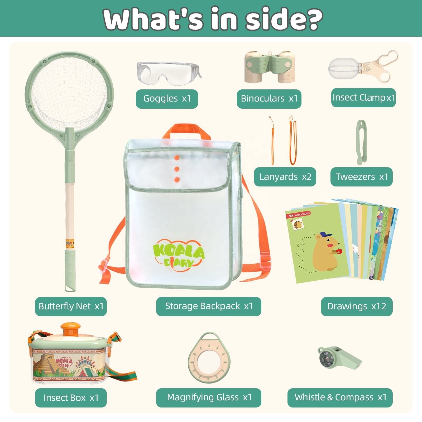 Explore Tool Set Premium Kids Camping Toys Kids Outdoor Explorer Kit Nature Adventure Tool Toy with Bug Catcher Kit
