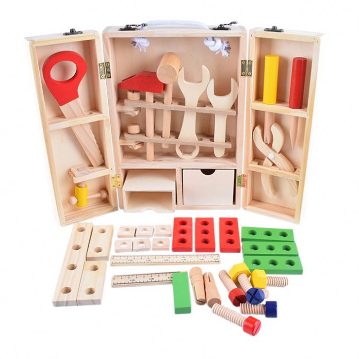 2020 New Educational Multifunction Kids Toys Pretend Blocks Assembly Kit Wooden &amp; Plastic Construction Tools Ages 3+ Toysrunner