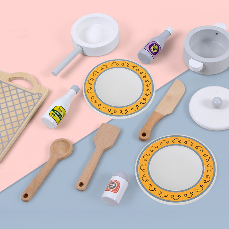 Hot Sell Role Play Wooden New Product Pretend Play Set Cooking Kitchen Toys for Kids