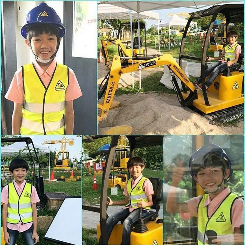 China Supplier VEKAIN Kids Mini Electric Kids Excavator Rides Amusement Park Rides Kids Toy Games Electric Mini Excavator