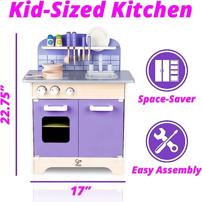 Play Kitchen for Toddlers Kids Kitchen Playsets for Pretend Play With 13 Toy Kitchen Accessories