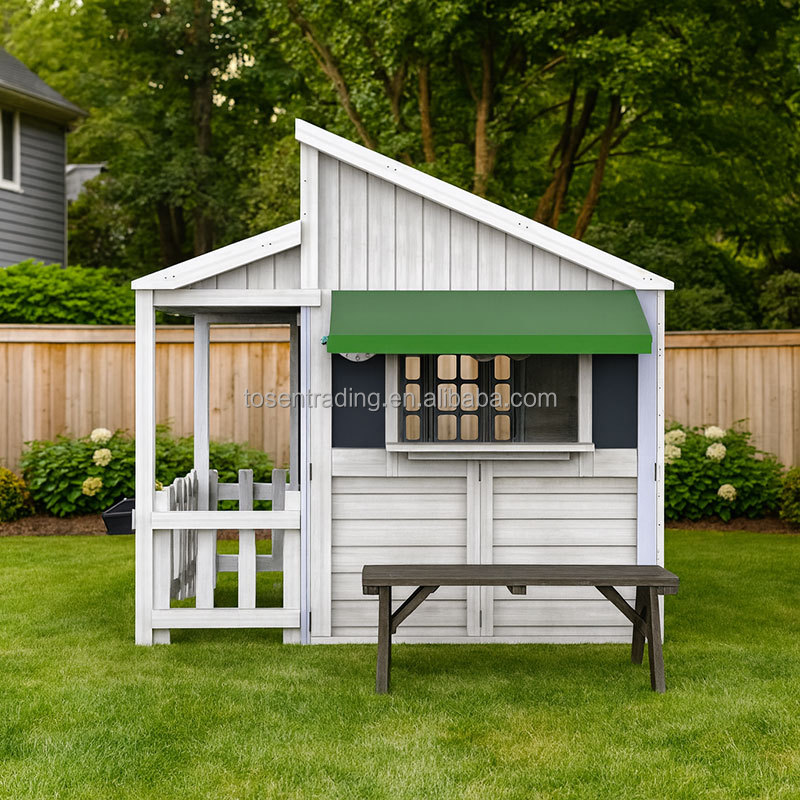 Wholesale Tosen Chinese Cedar Wooden Children's Outdoor Mushroom Playhouse For Kids 3-12 Years Educational Playground