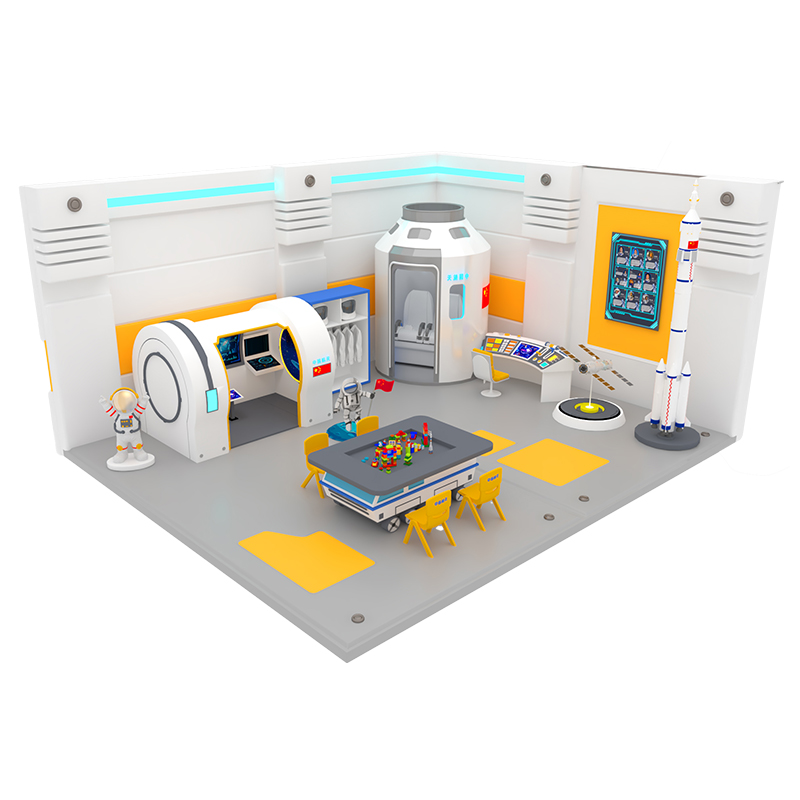 New Design Plastic Wooden Space Spaceship Astronaut Pretend Play Preschool Role Play House