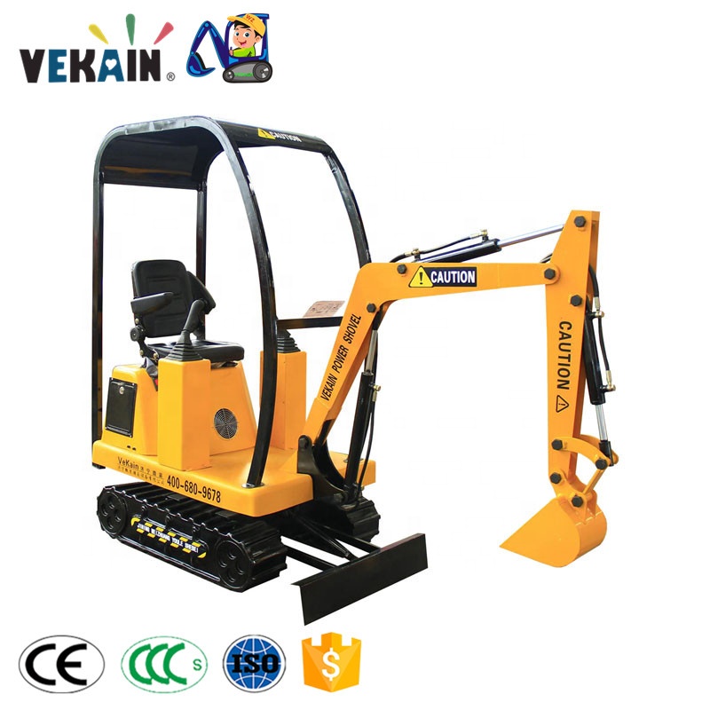 China Supplier VEKAIN Kids Mini Electric Kids Excavator Rides Amusement Park Rides Kids Toy Games Electric Mini Excavator