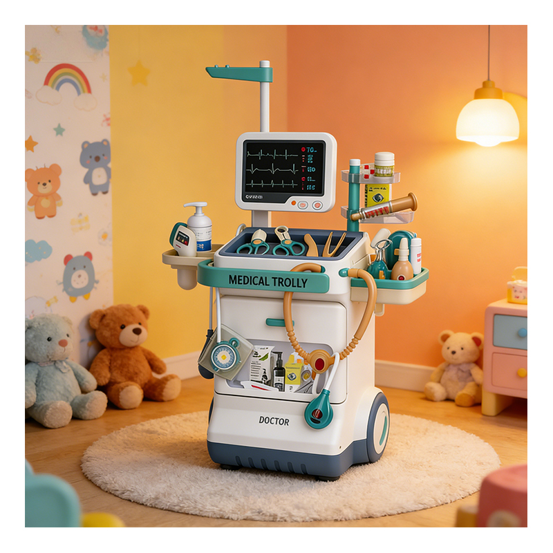 TOYSRUNNER DRTS0318 Toddler Medical Toy Set PVC Kids Doctor Tools Pretend Play Hospital Clinic Educational Role Playing Learning