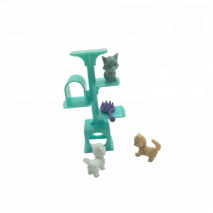 Educational Toys for Kids Pretend to Play Cat Climbing Frame Sets Pet Toy for Children 2024 New Promotional Animal Cats Pets
