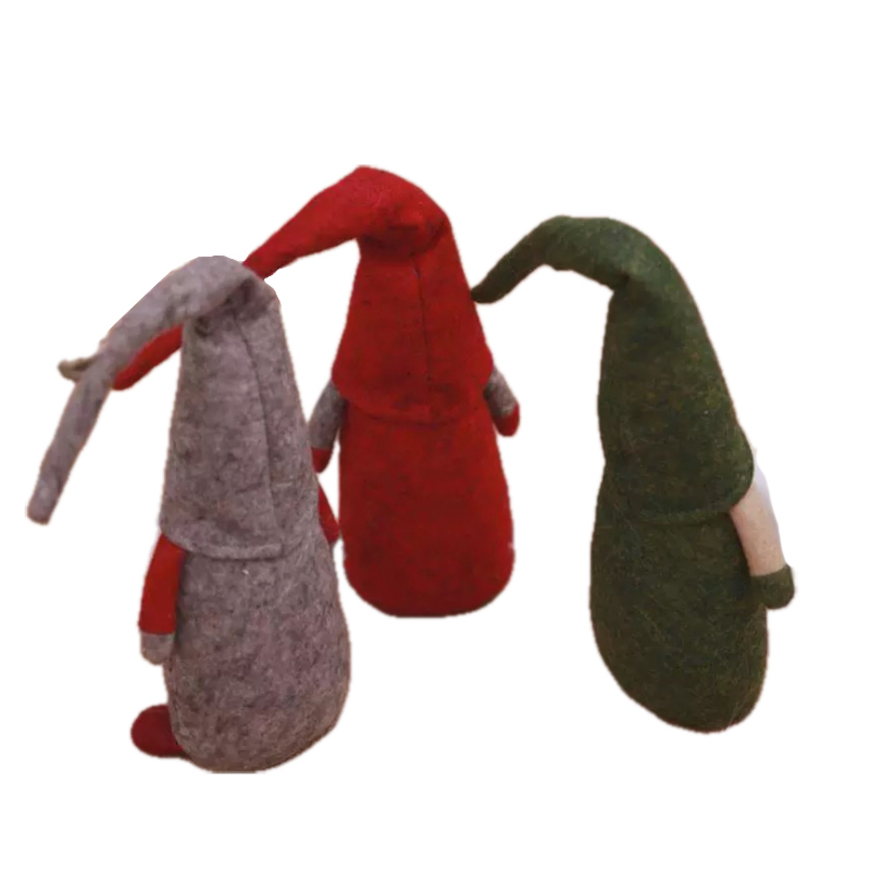 Ideia de Presente Decorações de Natal Ornamentos de Anão Tricotados Papai Noel em Pé Bonecos Sem Rosto da Floresta