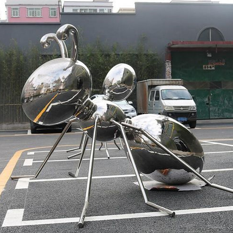 Estátua de Animal de Metal para Praça ao Ar Livre Escultura de Formiga em Aço Inoxidável