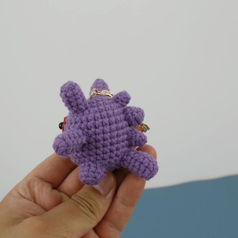 Brinquedos de Animais de Crochê Amigurumi Tricotados à Mão, Chaveiro Fofo, Pingente de Bolsa, Charms Woven Sleutelhanger