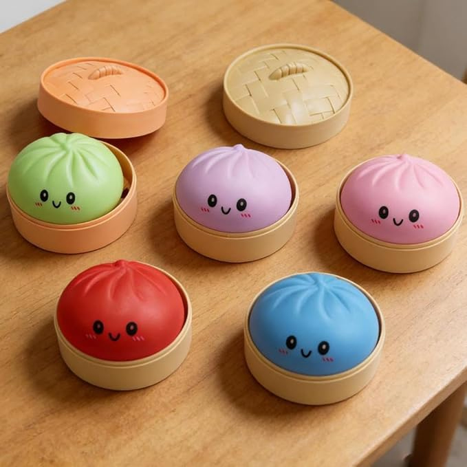 Caixa de Mistério de Bolinhos, Caixa de Squeeze de Bolinhos com Glitter, Brinquedo Sensorial de Fidget de TPR de Baixa Elevação para Ansiedade, 10colors Caixas de Presentes de Bolinhos Aleatórias