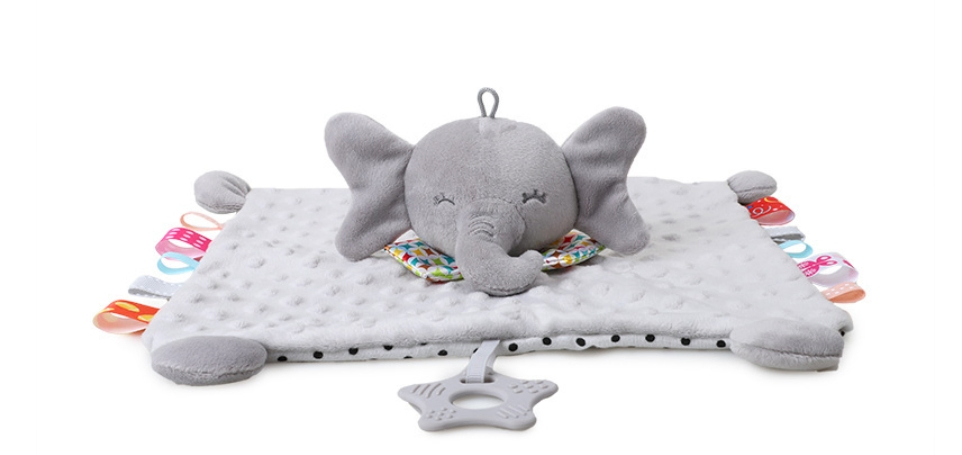 Cobertor de Segurança Personalizado para Bebê em Algodão Orgânico Muslin, Brinquedo Confortável, Cobertor de Coelho Macio para Presente de Recém-Nascido