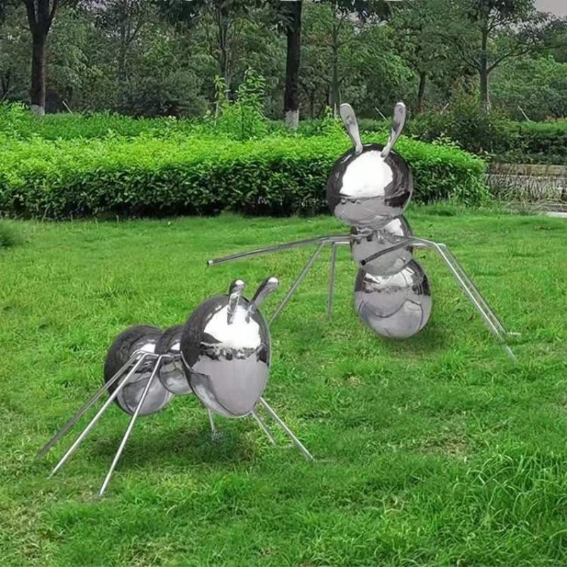 Estátua de Animal de Metal para Praça ao Ar Livre Escultura de Formiga em Aço Inoxidável