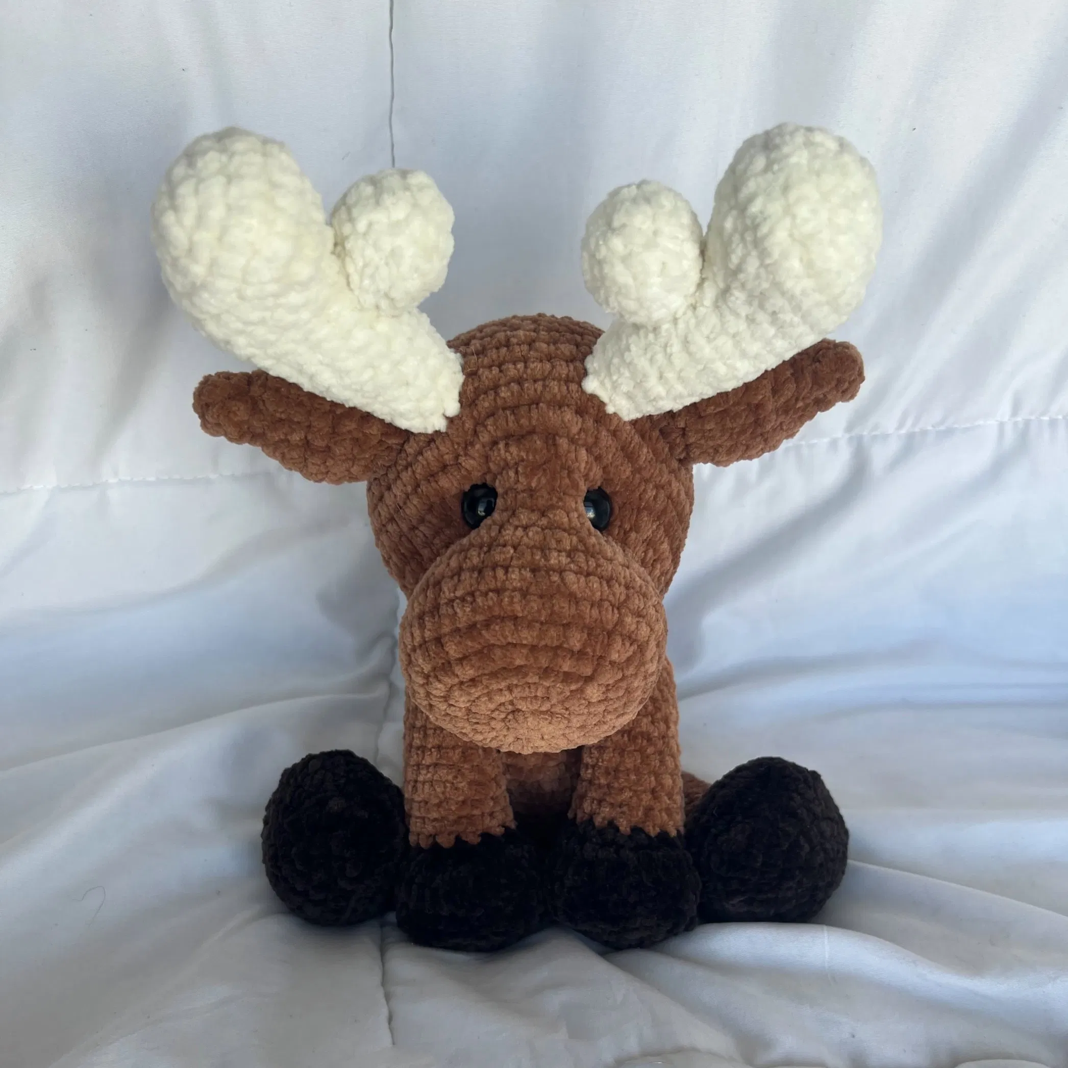 Factory Wholesale Handmade Amigurumi Crochet Stuffed Animals Chunky Yarn Knitted Plush Toy Custom Owl Cow Dog Dragon Moose Fish Baby Soothing Doll Gift Home DEC