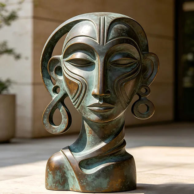 Escultura de Cabeça de Buda