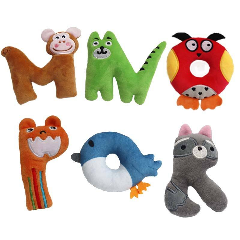 Brinquedos de Animais de Pelúcia Macios e Squeaky para Cães e Gatos, Brinquedos Interativos para Mastigar