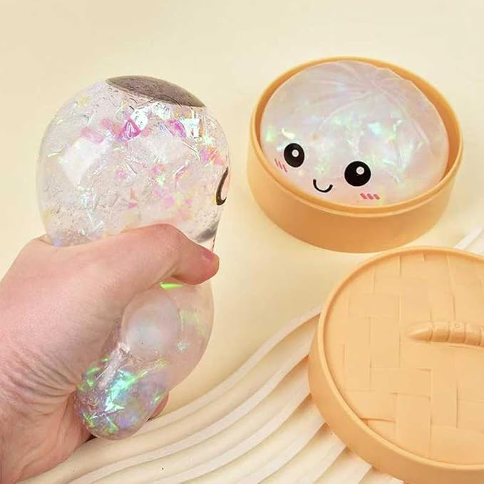 Caixa de Mistério de Bolinhos, Caixa de Squeeze de Bolinhos com Glitter, Brinquedo Sensorial de Fidget de TPR de Baixa Elevação para Ansiedade, 10colors Caixas de Presentes de Bolinhos Aleatórias