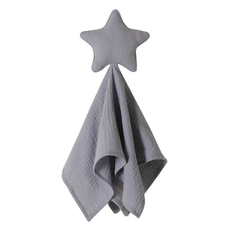 100% Brinquedos de conforto para bebês em muselina de algodão orgânico com estrelas e luas