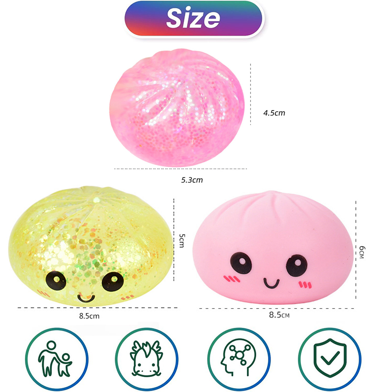Bolas de Estresse Coloridas em Forma de Bolinho, Massa Macia para Squeeze e Descompressão, Brinquedo Sensorial Fidget