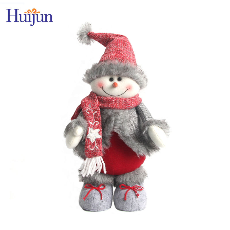 Conjunto de Presente de Ornamento de Natal Personalizado e Personalizável, Coleção de Bonecos de Pelúcia em Pé para Decoração de Casa