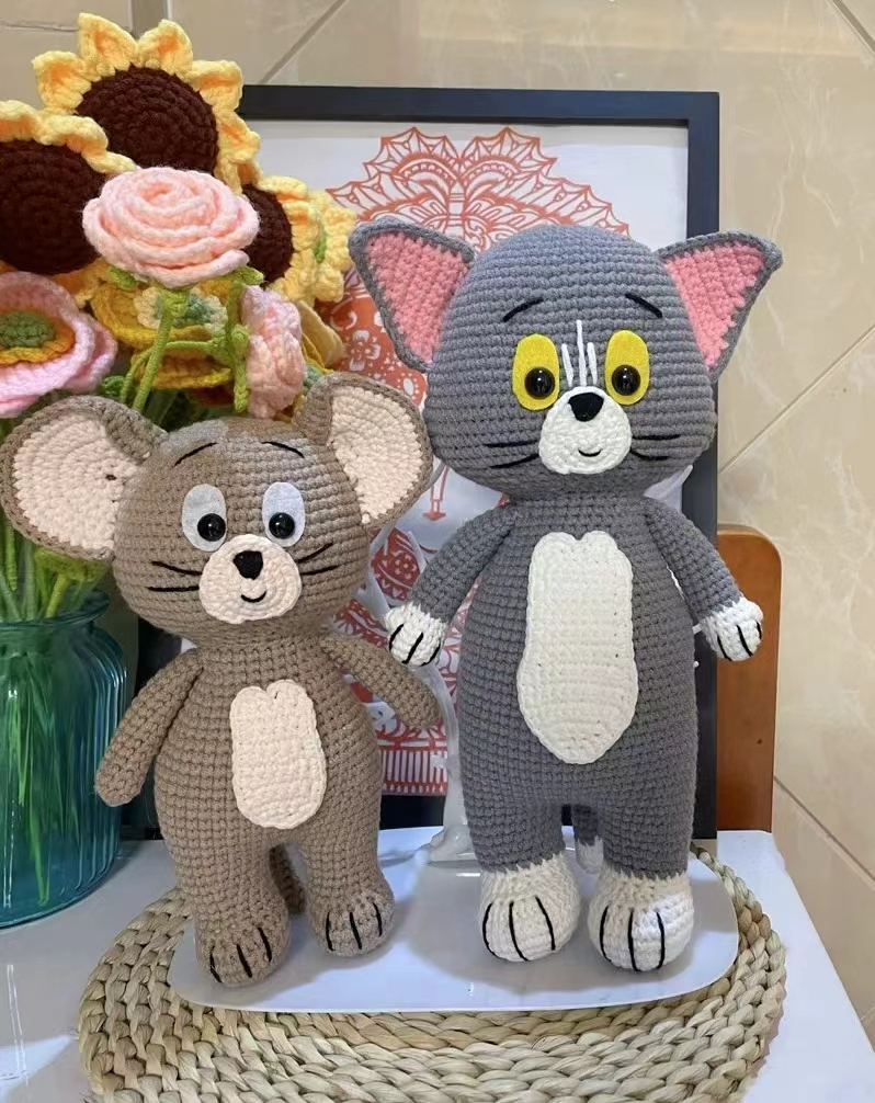 Lindo Presente Orgânico para Bebê Brinquedo de Pelúcia Boneca Amigurumi Brinquedos de Crochê para Menina, Menino