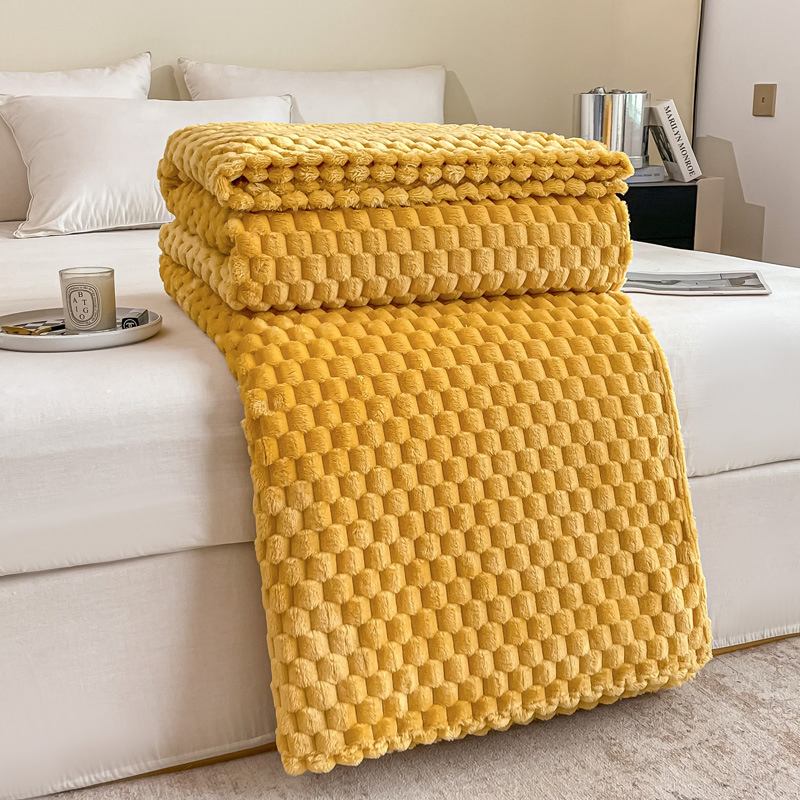 Cobertor de Pelúcia Winter Gold Beetle Grosso Pelúcia Simples Quente Multi Funcional Cobertor de Flanela