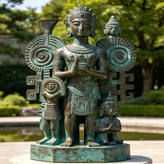 Escultura de Cabeça de Buda